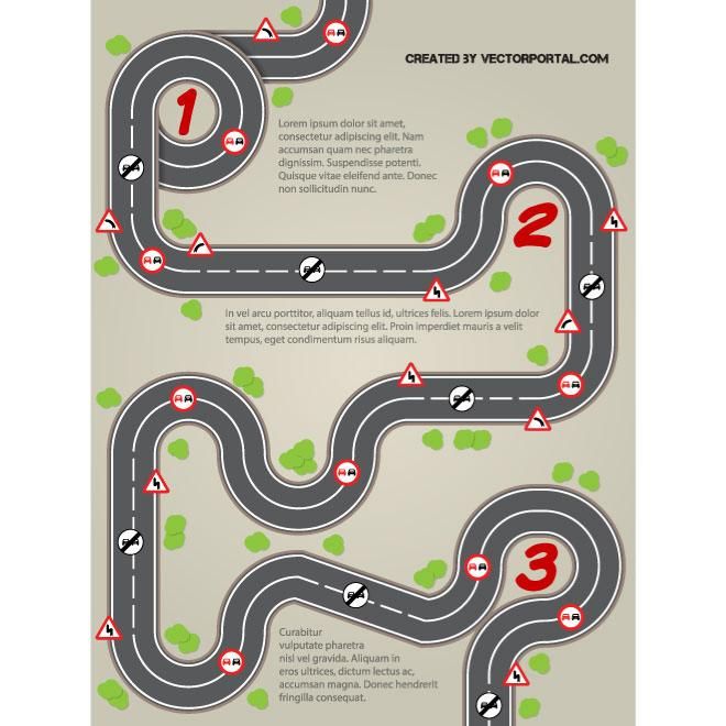 660x660 Infographics Road Map Vector Image Infographics Vectors