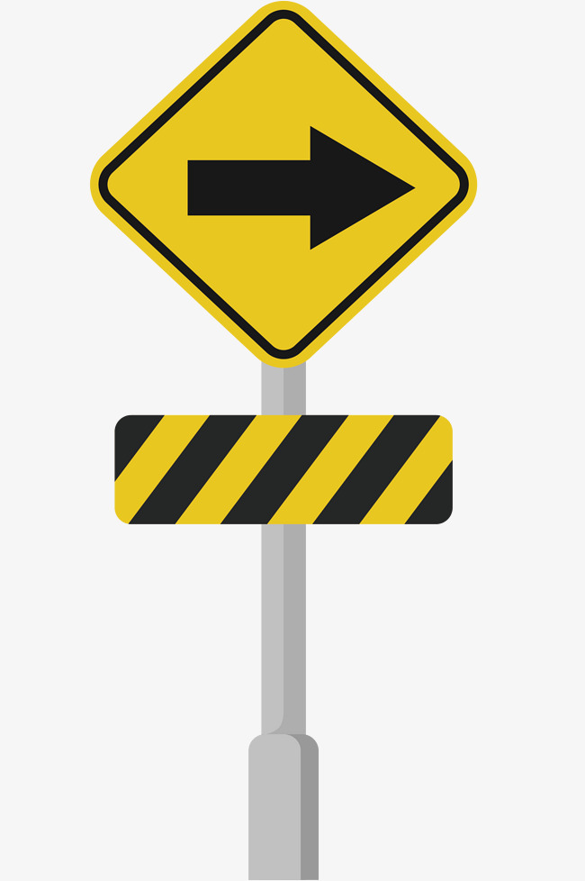 650x978 Right Road Sign, Vector Png, Guidepost, Yellow Signpost Png And