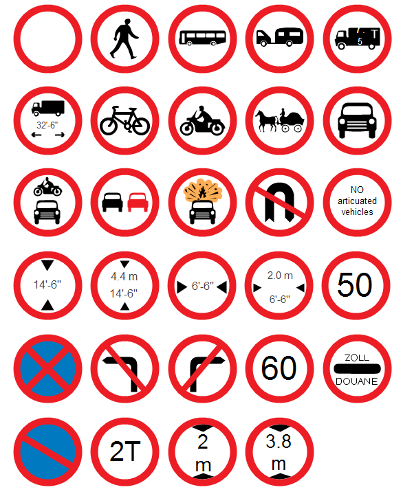 586x719 Road Signs
