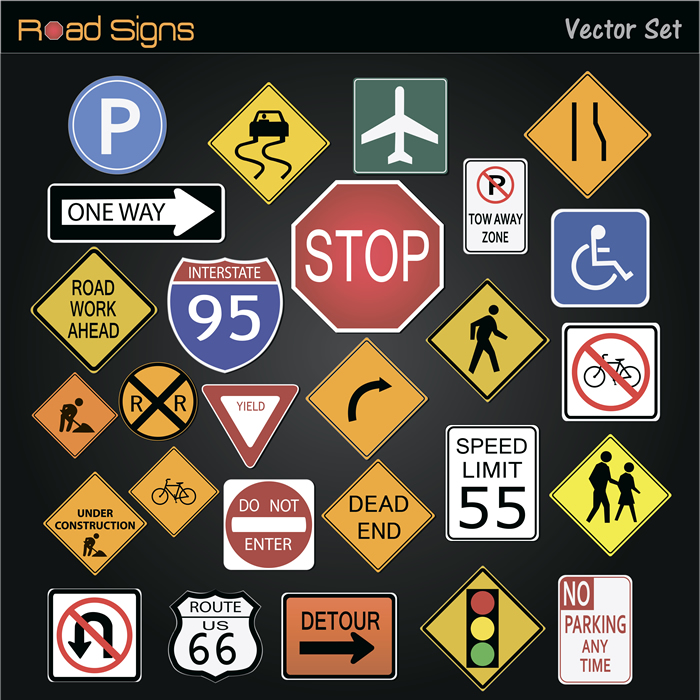 700x700 Road Signs 9 Free Vector Graphic Download