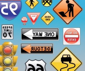 336x280 Vector Traffic Signs Vector Art