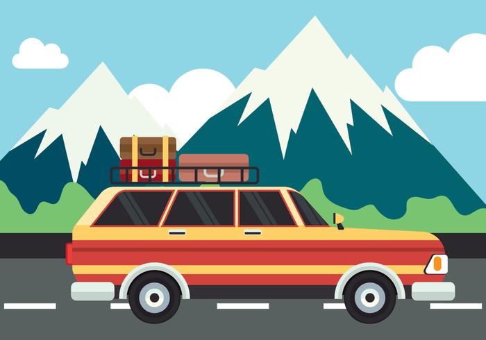 700x490 Road Trip Vector Illustration