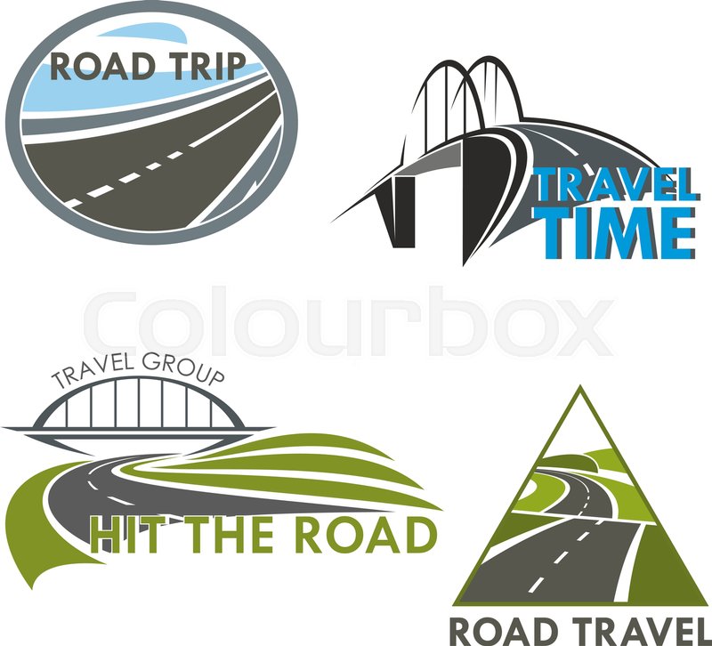 800x726 Travel Time And Road Trip Vector Icons Of Highway, Motorway Lane