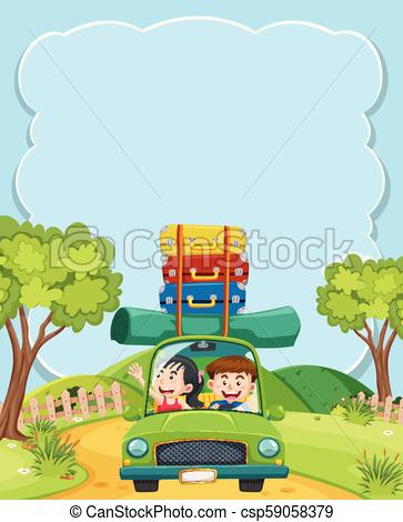 363x470 Couple Going On A Road Trip Illustration.