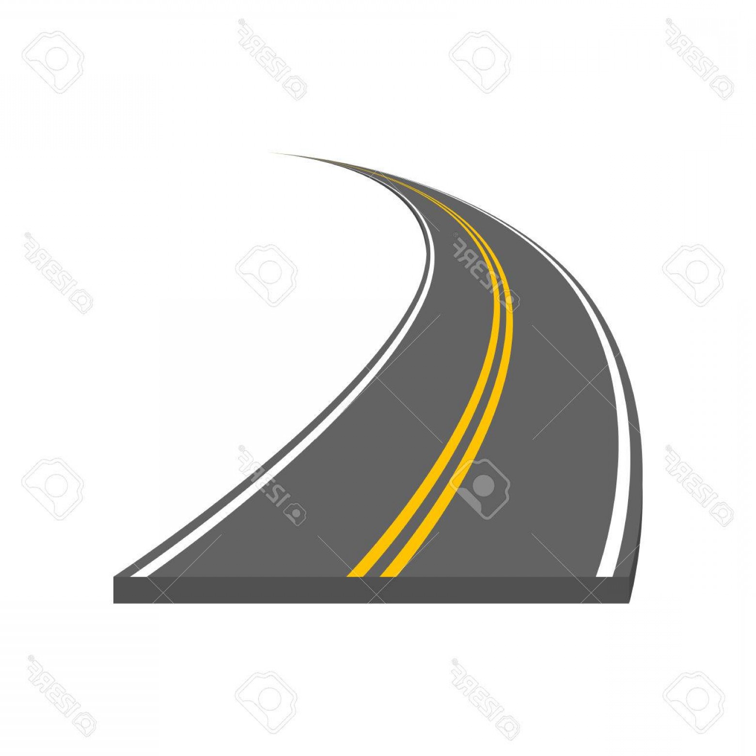 1560x1560 Photostock Vector Road Vector Illustration Curved Highway With
