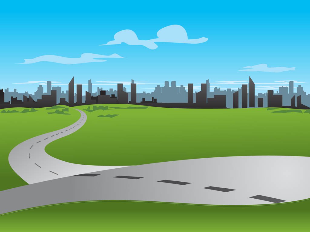 1024x765 City Road Vector Vector Art Amp Graphics