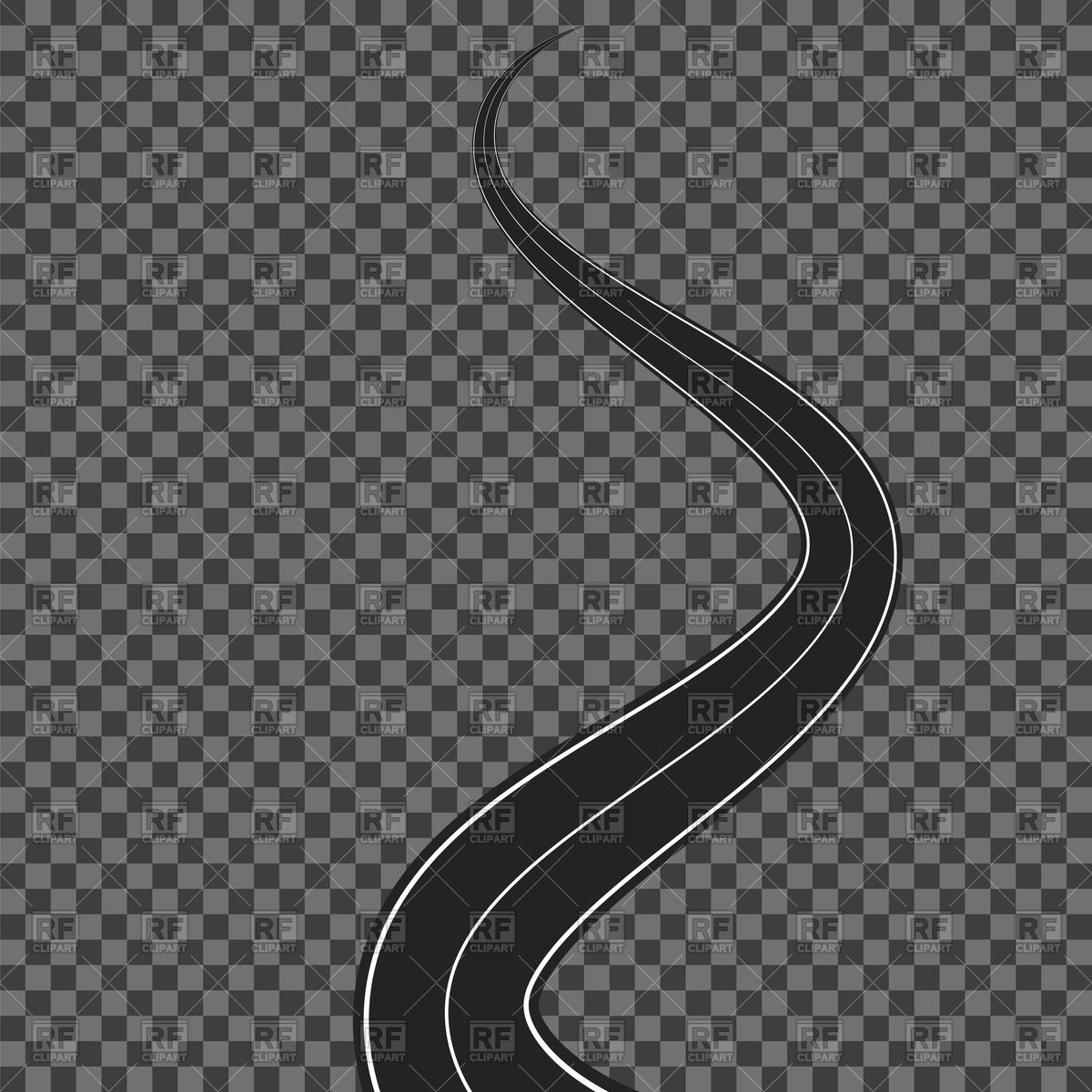 1200x1200 Curved Road Vector Image Vector Artwork Of Backgrounds, Textures