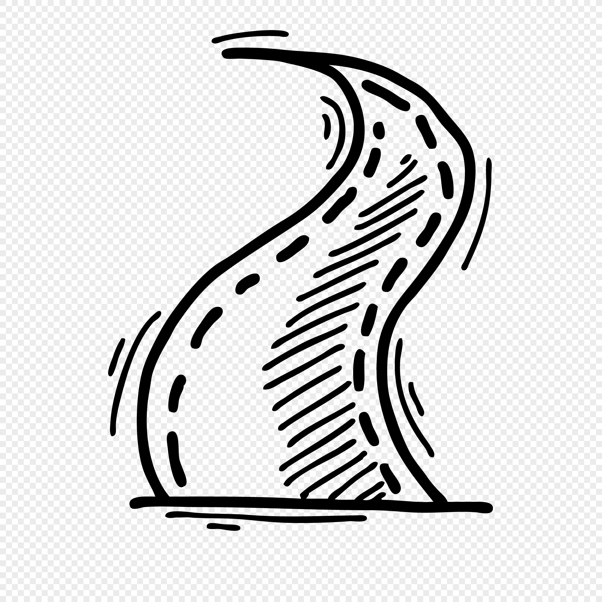 2020x2020 Black And White Road Vector Material Png Image Picture Free