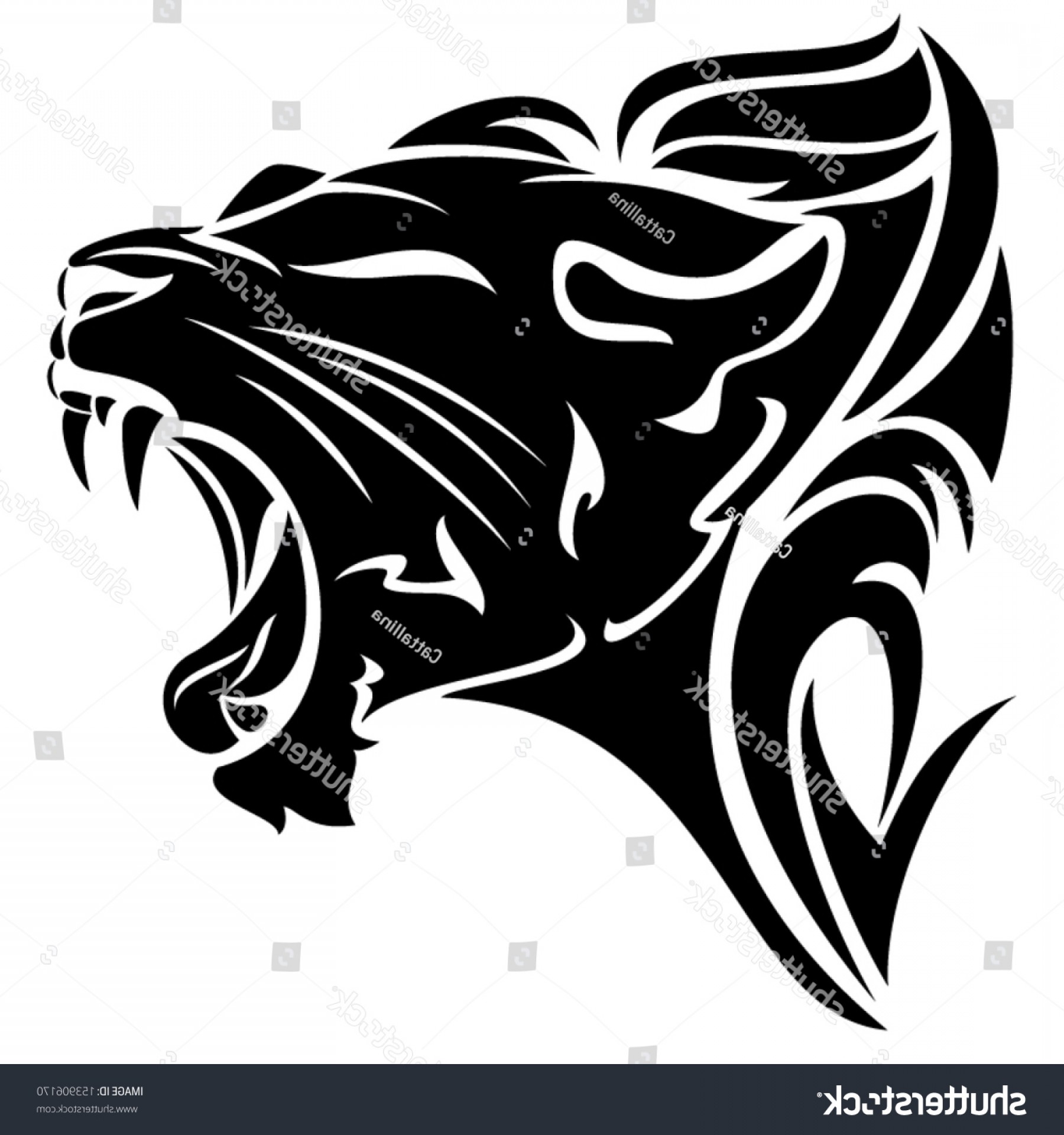 1800x1920 Roaring Lion Head Black White Vector Arenawp