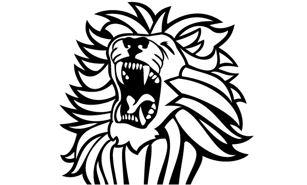 598x361 Roaring Lion Vector 123freevectors