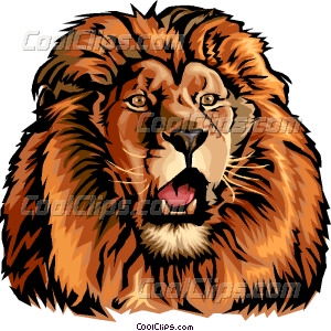 300x300 Roaring Lion Vector Clip Art