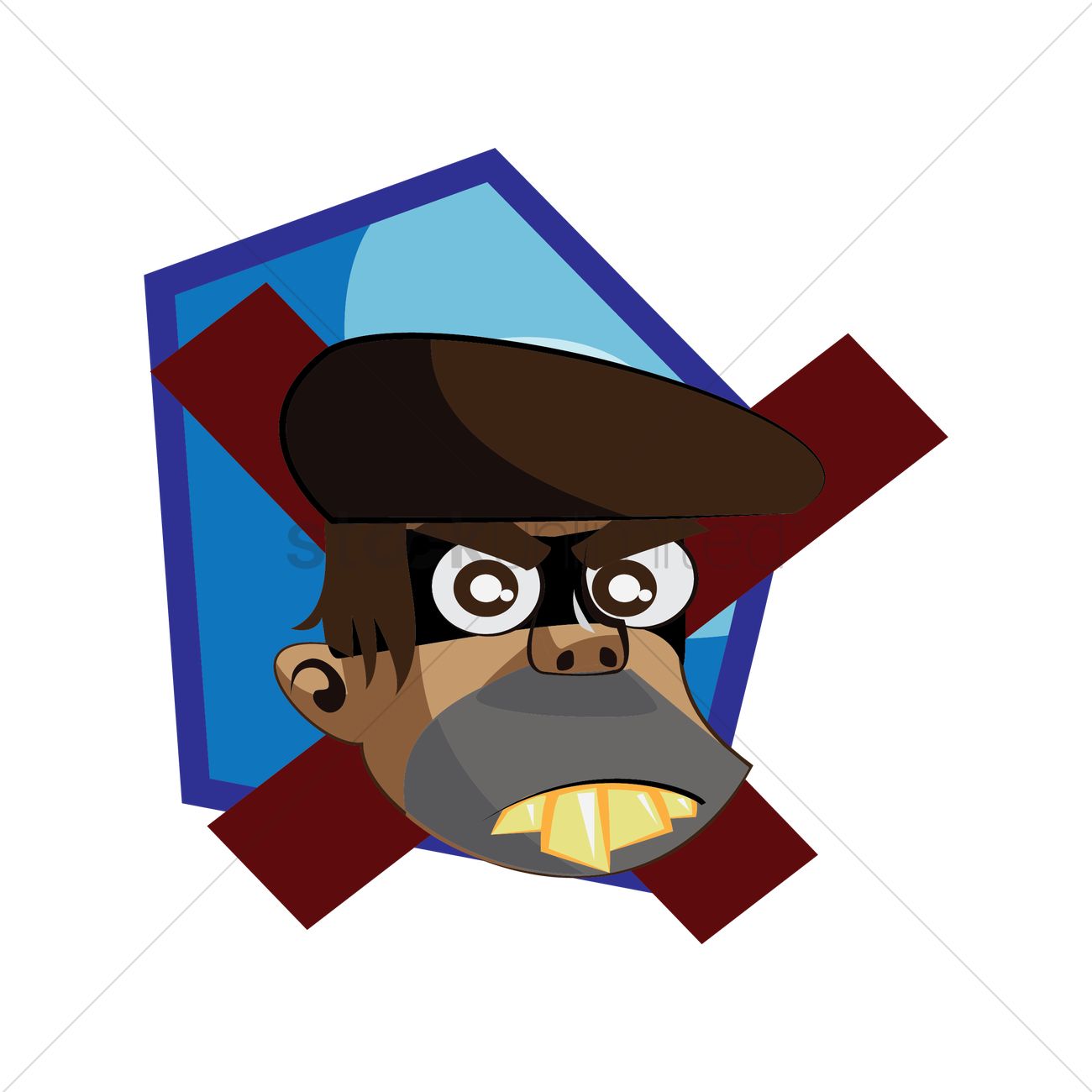 1300x1300 Robber Vector Image