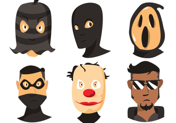 352x247 Robber Vector Set Free Vector Download 355179 Cannypic
