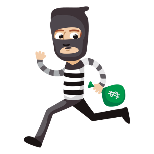 512x512 Funny Robber Profession Cartoon