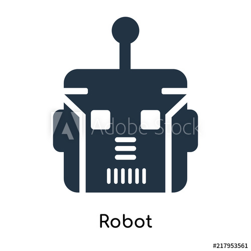 500x500 Robot Icon Vector Isolated On White Background, Robot Sign