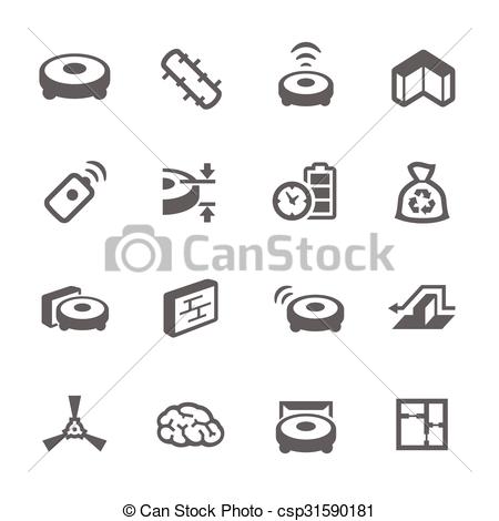 450x470 Simple Robot Cleaner Icons. Simple Set Of Robot Cleaners Related