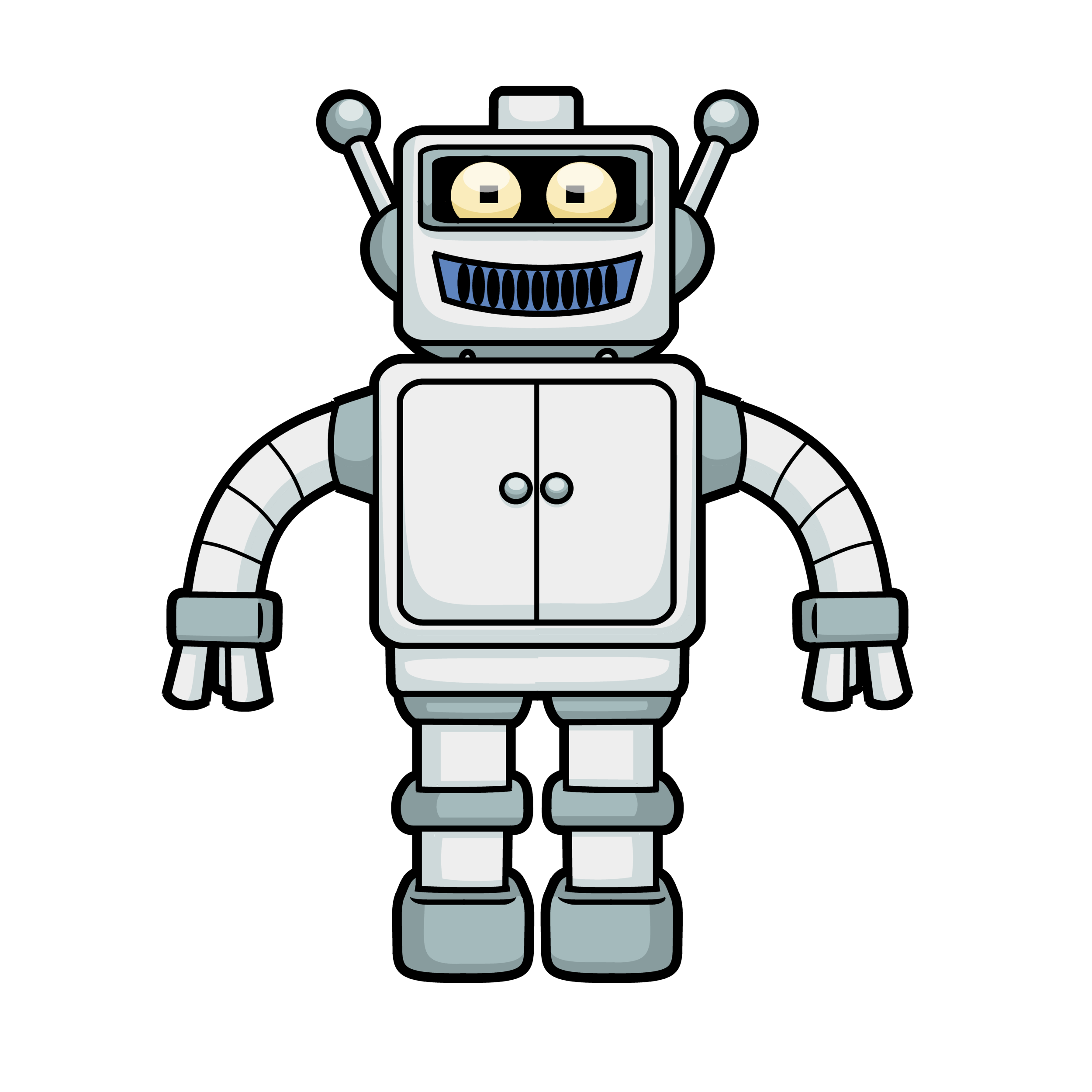 2500x2500 Free Cartoon Robot Vector