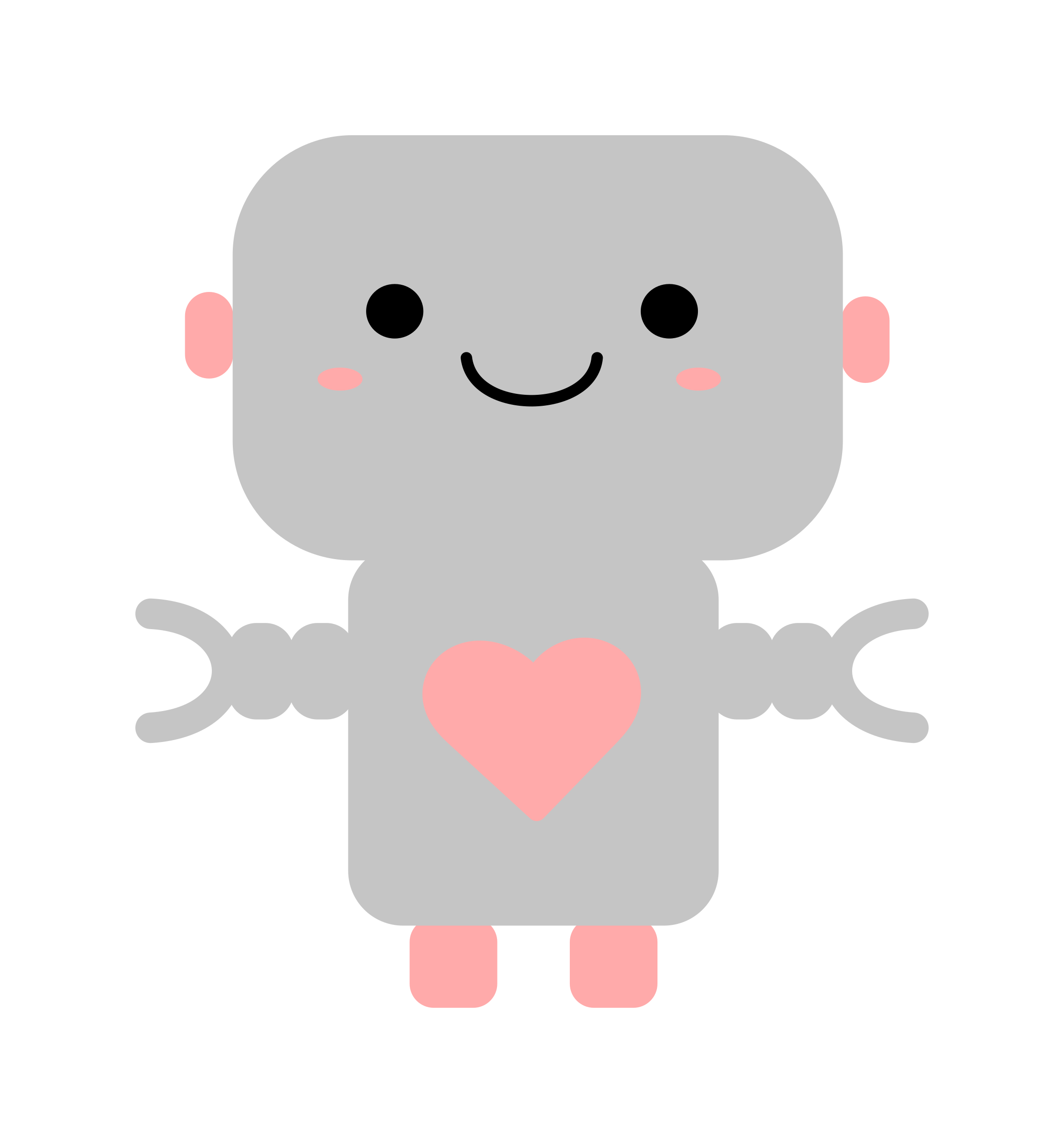 2235x2400 Kawaii Robot Vector Clipart Image