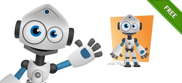 594x274 Robot Vector Characters