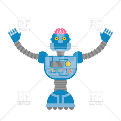 400x400 Cartoon Blue Robot Vector Image Vector Artwork Of Technology