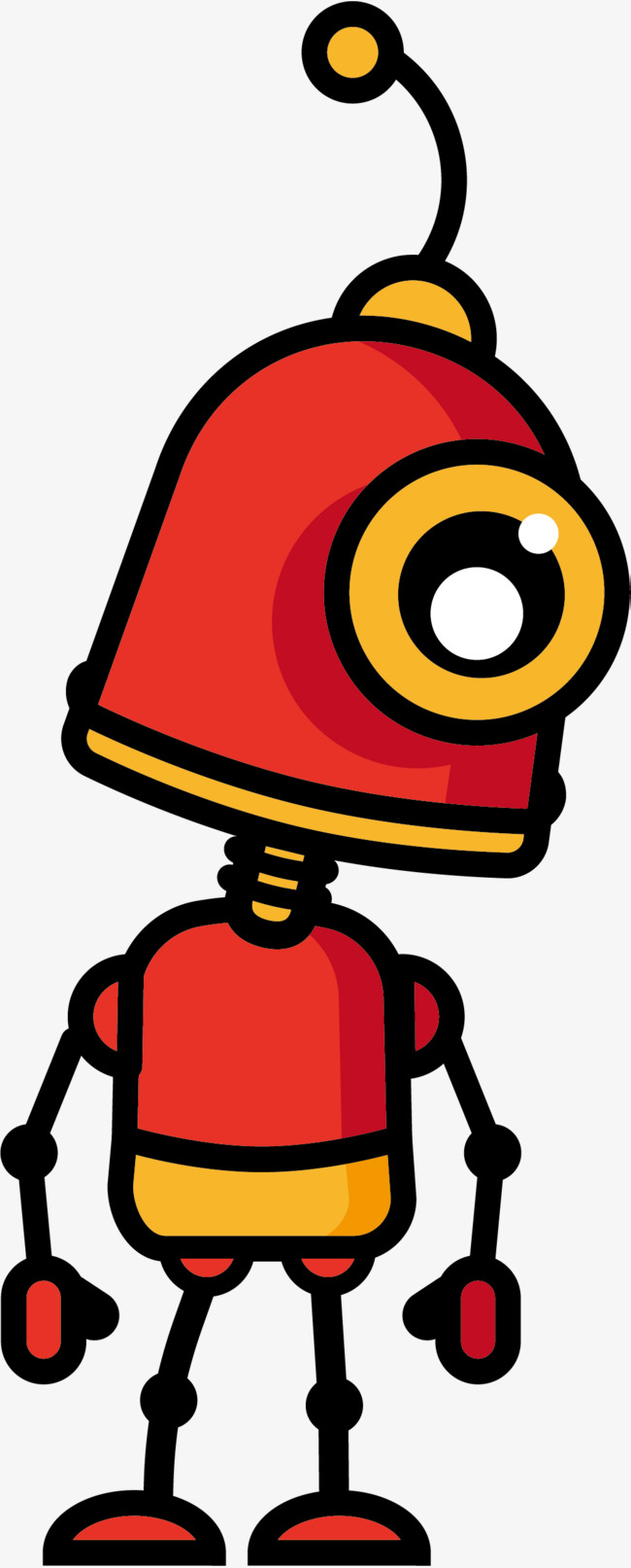 650x1613 Red Robot Vector, Robot Vector, Hand, Gules Png And Vector For
