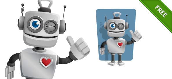 594x274 Robot Vector Characters