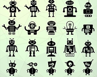 340x270 Robot Vector Etsy