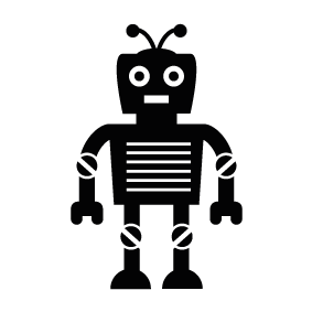 283x283 Robots Silhouettes Silhouettes Of Robots