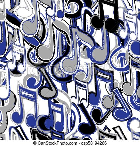 450x469 Vector Seamless Pattern. Rock N Roll Symbols, Music .