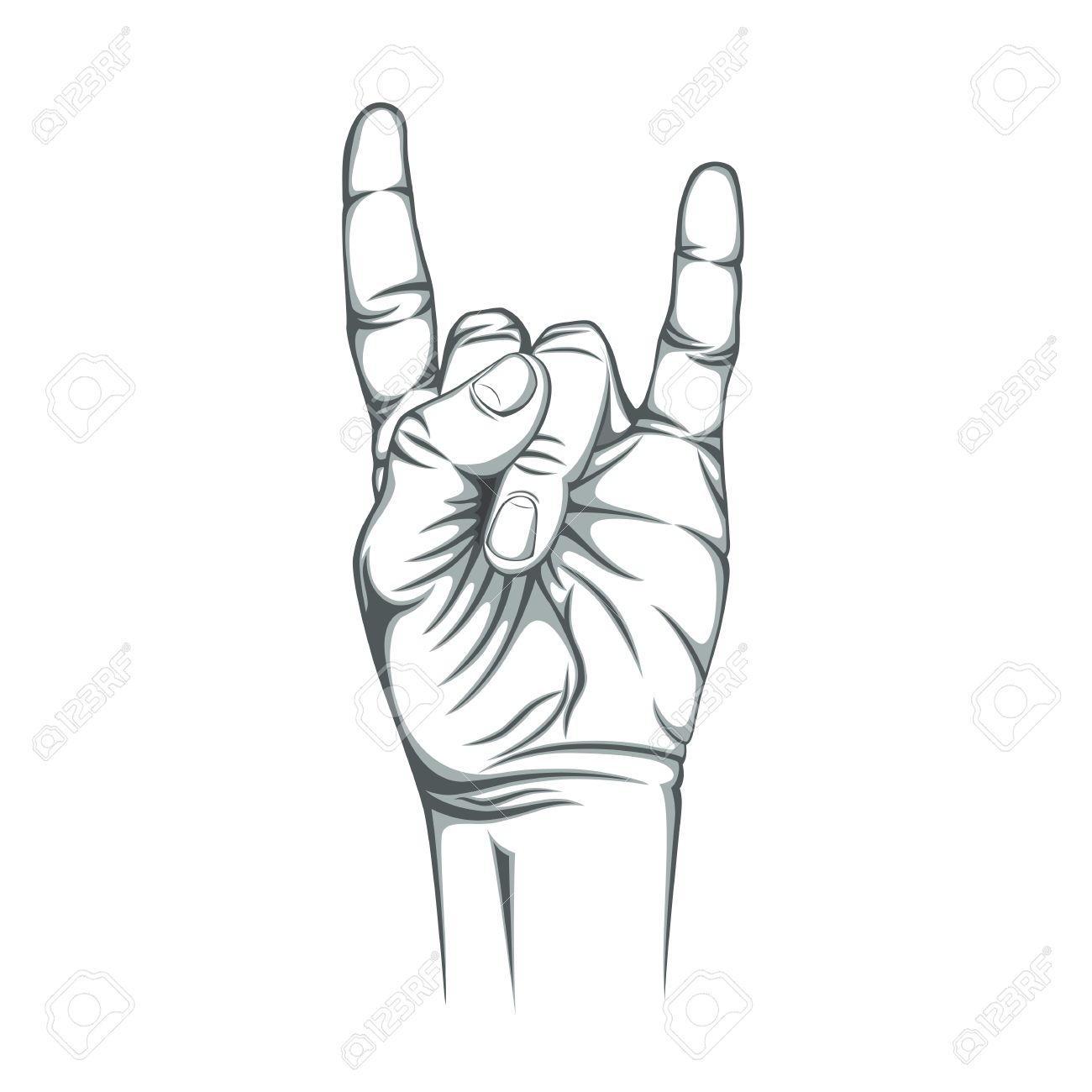 1300x1300 Finger Clipart Rock And Roll