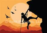 160x112 Mountain Climbing Vector. Team Pin Up Art Amp Artists
