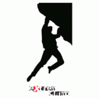 200x200 Rock Climbing Black N White Clipart