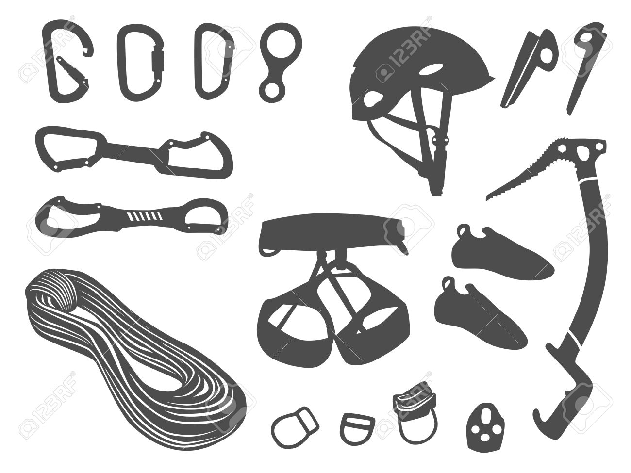 1300x975 Rock Climbing Equipment Clipart