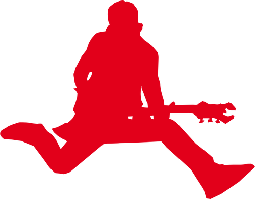500x391 Silhouette Of Rock Star With Guitar Vector Graphics Public