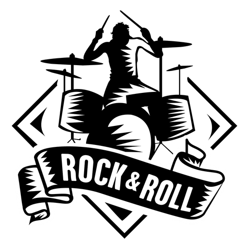 512x512 Rock And Roll Badge