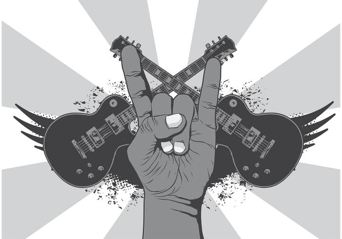 700x490 Rock N Roll Music Symbol Vector Background