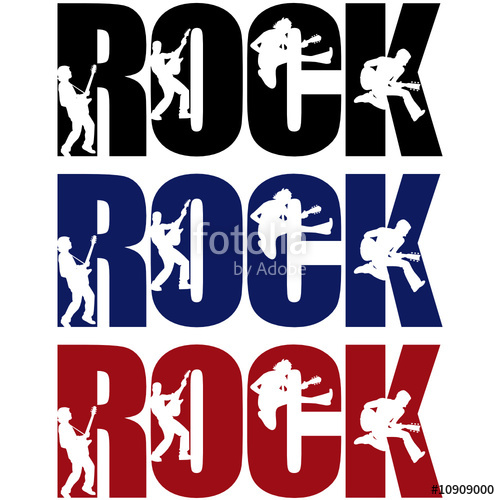 500x500 Rock N Roll Word With Silhouettes Stock Image And Royalty Free