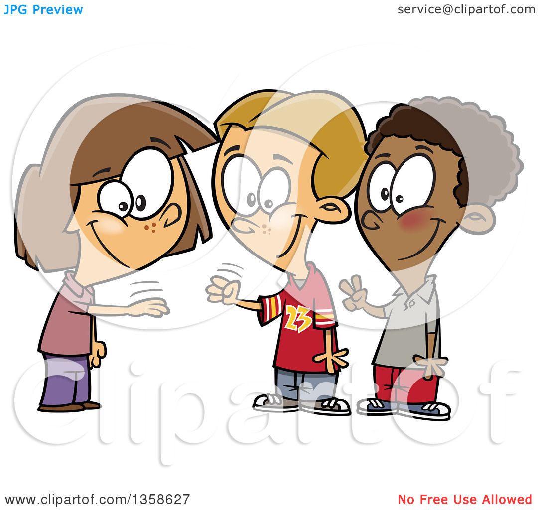 1080x1024 Clipart Of A Cartoon Girl And Boys Playing Rock Paper Scissors