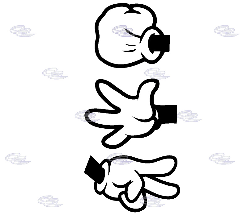 812x697 Mickey Hands Rock Paper Scissors Signs, Website, Shirts, Decals