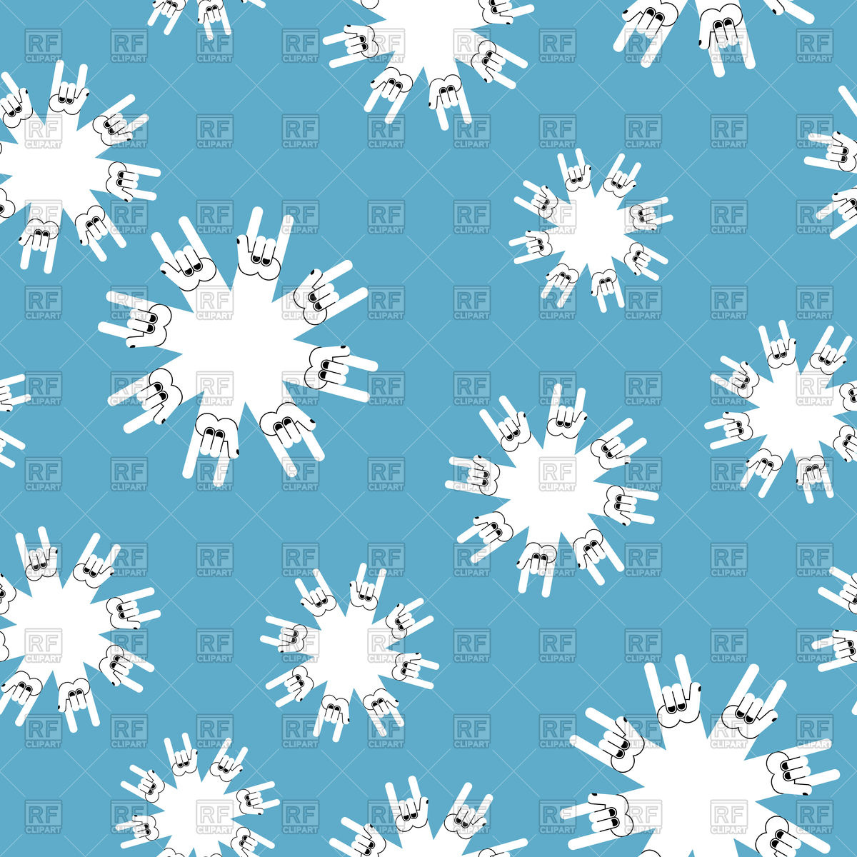 1200x1200 Rock And Roll Winter Seamless Pattern With Snowflakes Vector Image