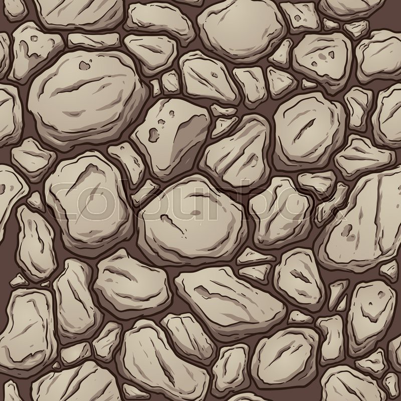 800x800 Seamless Rock Pattern. Vector Clip Art Illustration With Simple