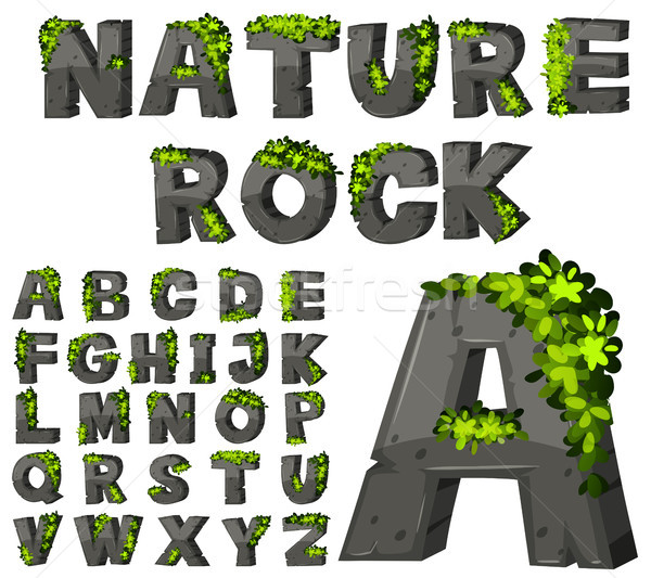 600x533 Font Design With Rock Texture Vector Illustration Daniel Cole