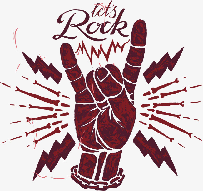 650x611 Rock Gestures, Rock Vector, Red, Lightning Png And Vector For Free