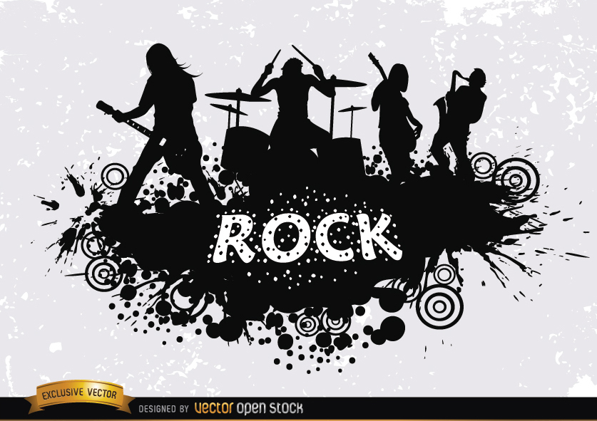 837x591 Rock Band Grunge Silhouette