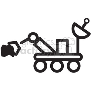 300x300 Royalty Free Space Rover Lifting A Rock Vector Icon 398500 Icon