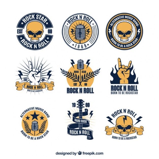 626x626 Vintage Rock Logo Collection. Download Thousands Of Free Vectors