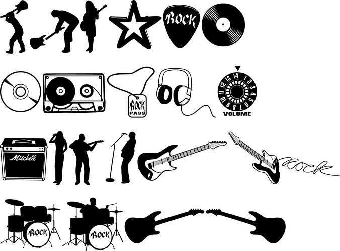 676x500 Free Rock Vector Set Psd Files, Vectors Amp Graphics