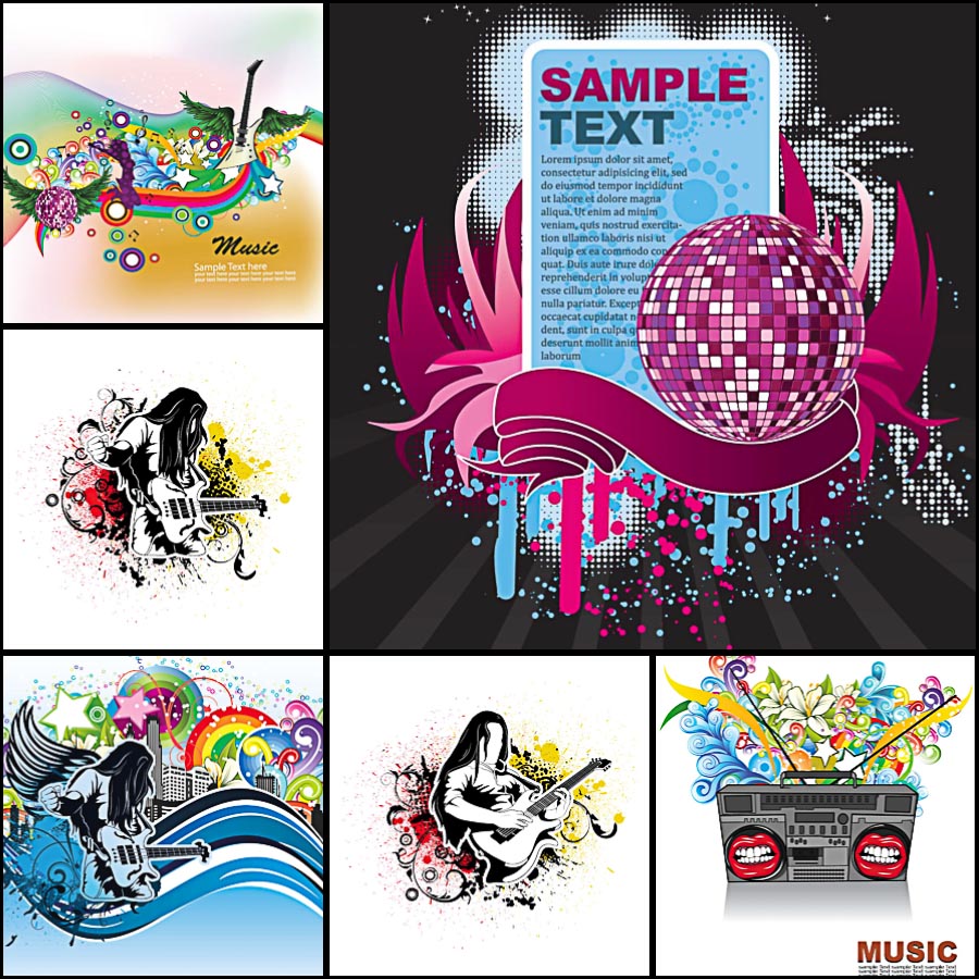 900x900 Music Rock Background Vector Free Download