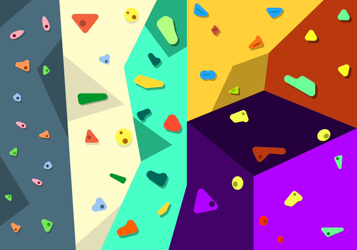 1400x980 Free Climbing Wall Vector