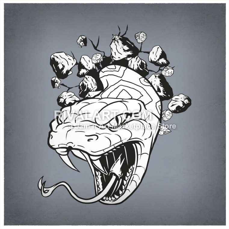 761x761 Snakes Head Busting Thru A Rock Wall